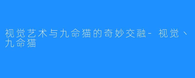 视觉艺术与九命猫的奇妙交融-视觉丶九命猫