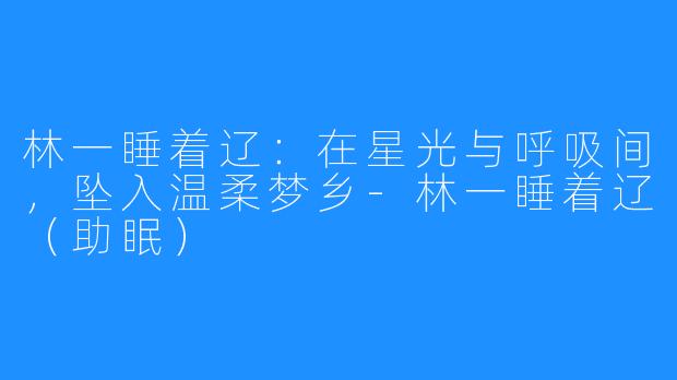 林一睡着辽:在星光与呼吸间,坠入温柔梦乡-林一睡着辽(助眠)
